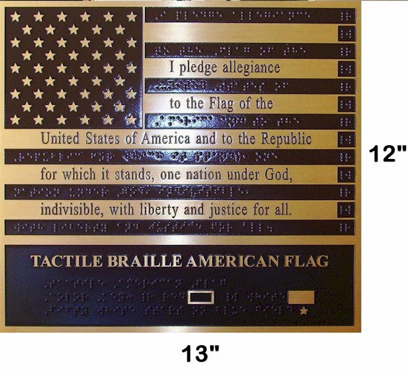 Bronze Braille Flag