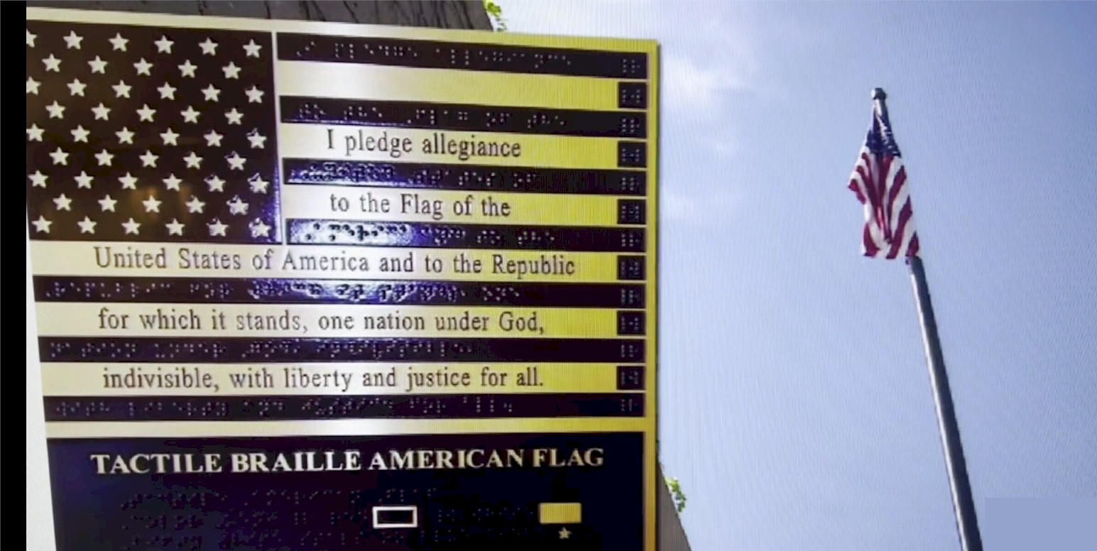 Topeka, KS Bronze Braille flag