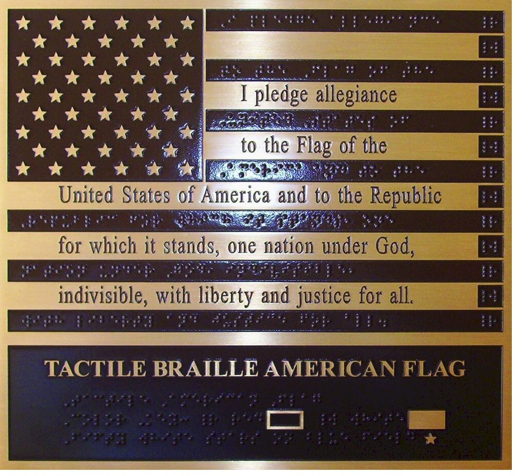 Image Bronze or Flash Bronze Braille Flag