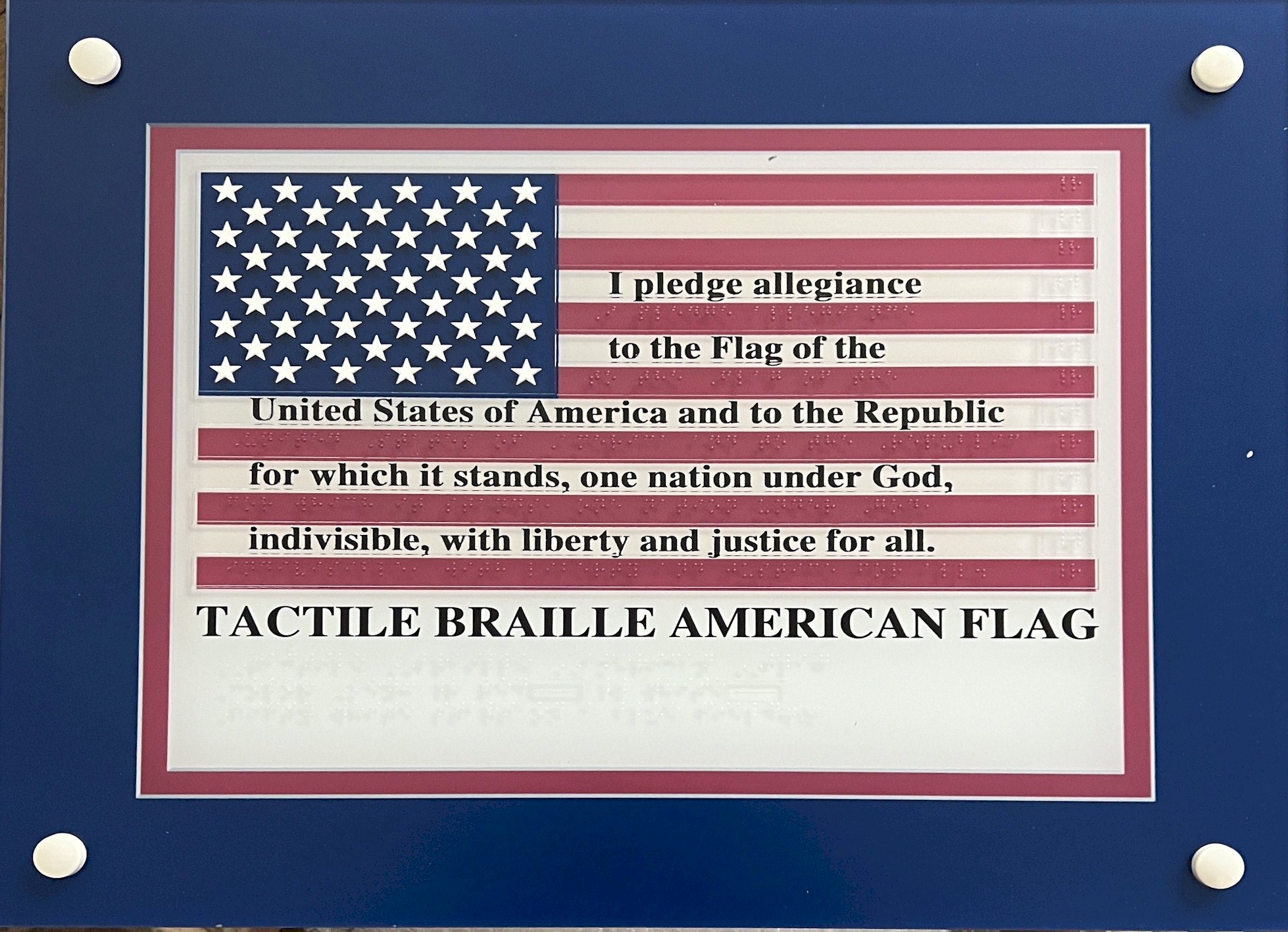 Red White & Blue 3D Flag Unframed