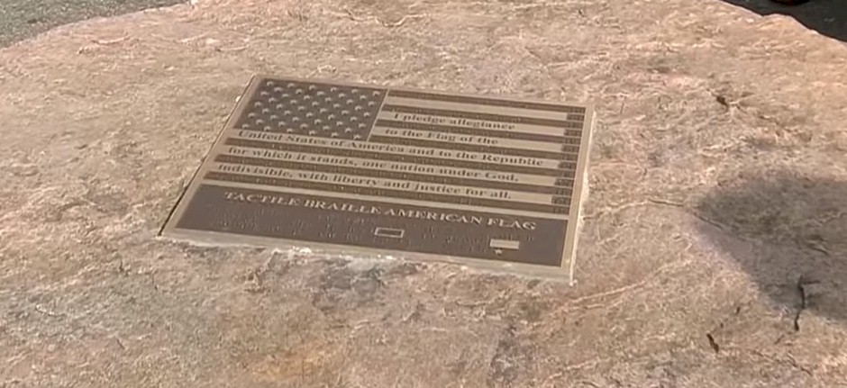 Wichita, KS Bronze Braille flag